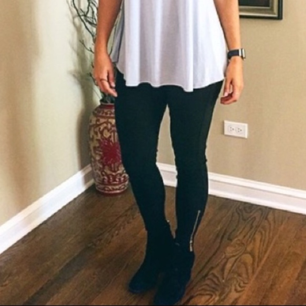 Moto Jegging Biker Pants - Black - Picture 2 of 4